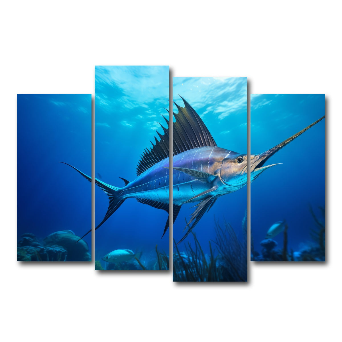 AUTO-MOCKUP WHITE | Swordfish | 4 Piece | Gallery Wrap Canvas | group=4_normal