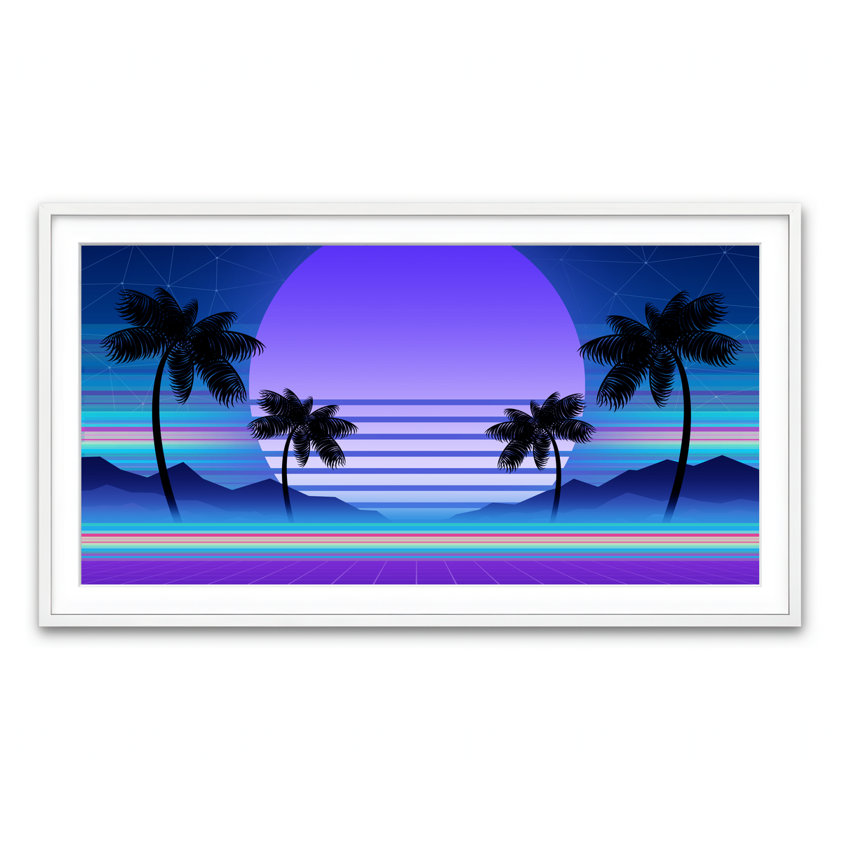 Framed Print 2x1 White