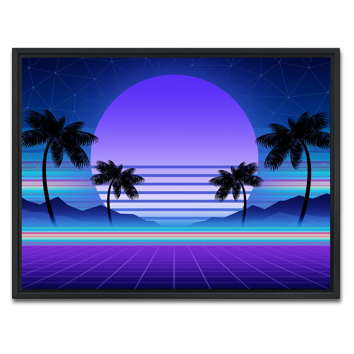 AUTO-MOCKUP WHITE | Synthwave and retrowave | 1 Piece | Black Framed Canvas | group=4x3