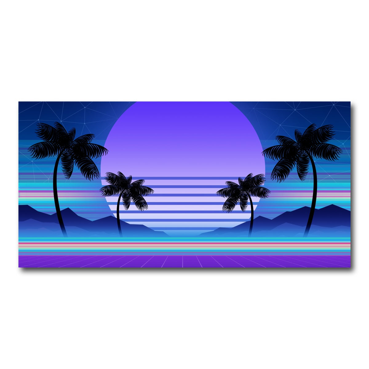 AUTO-MOCKUP WHITE | Synthwave and retrowave | 1 Piece | Gallery Wrap Canvas | group=2x1