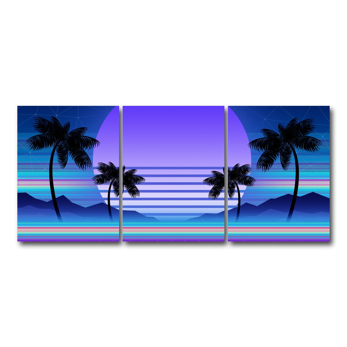 AUTO-MOCKUP WHITE | Synthwave and retrowave | 3 Piece | Gallery Wrap Canvas | group=18x24