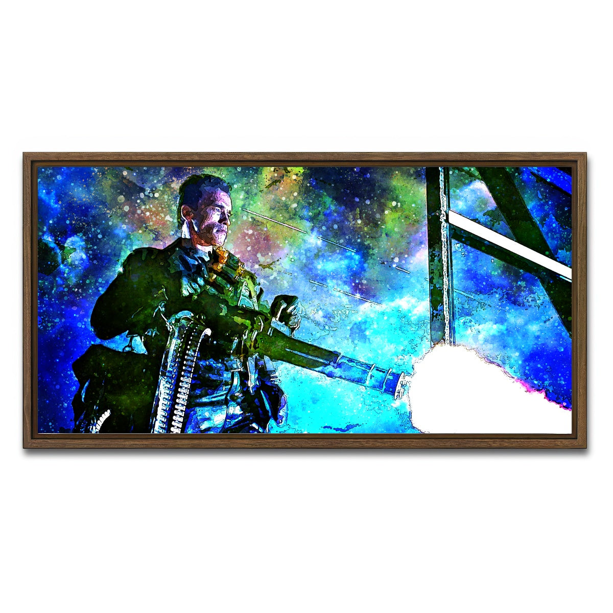 AUTO-MOCKUP WHITE | T2 | 1 Piece | Walnut Framed Canvas | group=2x1