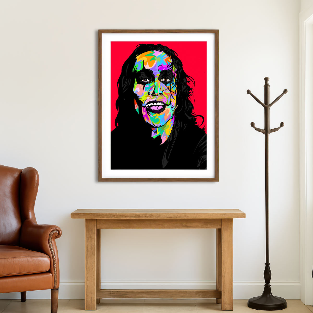 AUTO-MOCKUP ROOM | The Crow In Red Wall Art