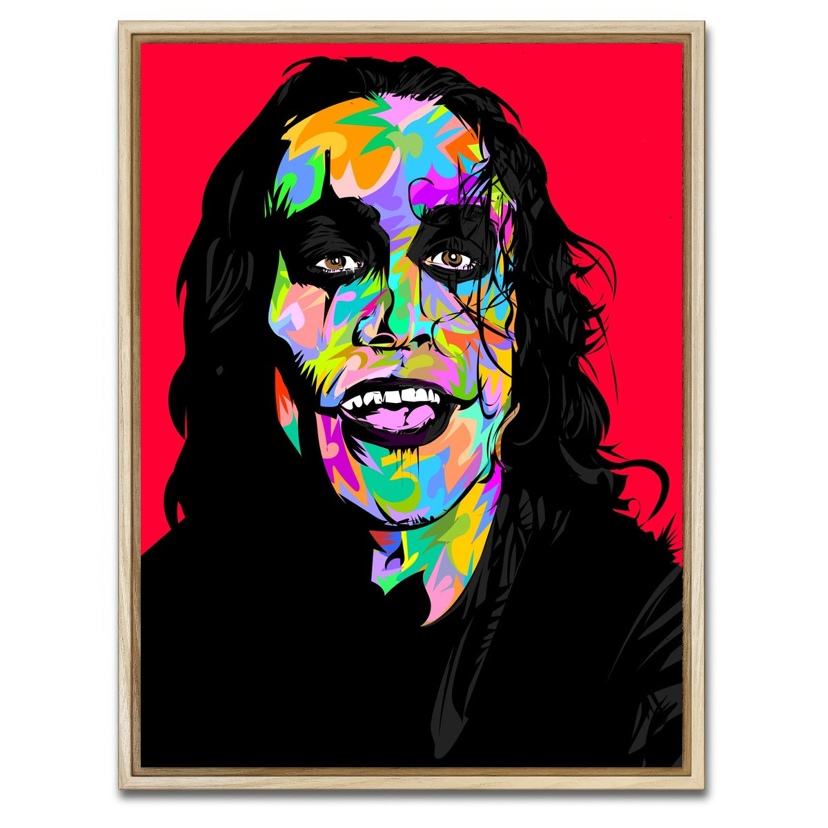 AUTO-MOCKUP WHITE | THE CROW in Red | 1 Piece | Natural Framed Canvas | group=3x4