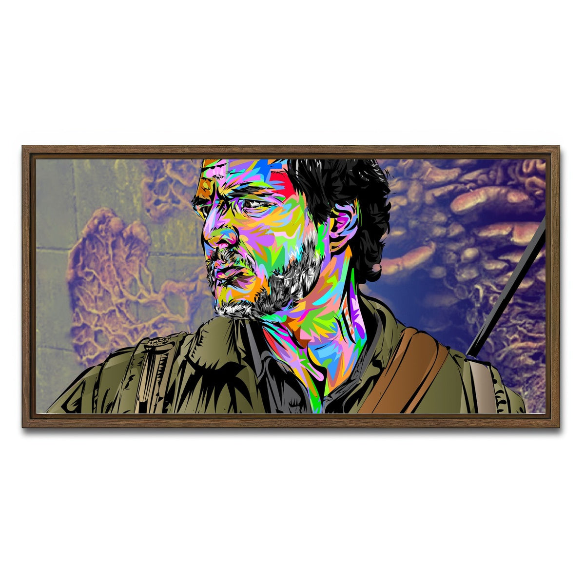 AUTO-MOCKUP WHITE | THE LAST OF US - Joel | 1 Piece | Walnut Framed Canvas | group=2x1