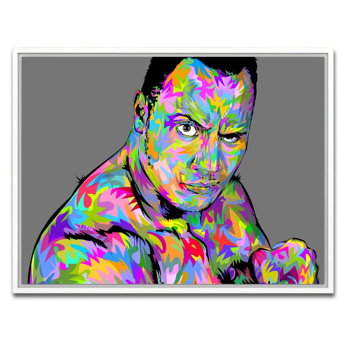 AUTO-MOCKUP WHITE | THE ROCK | 1 Piece | White Framed Canvas | group=4x3