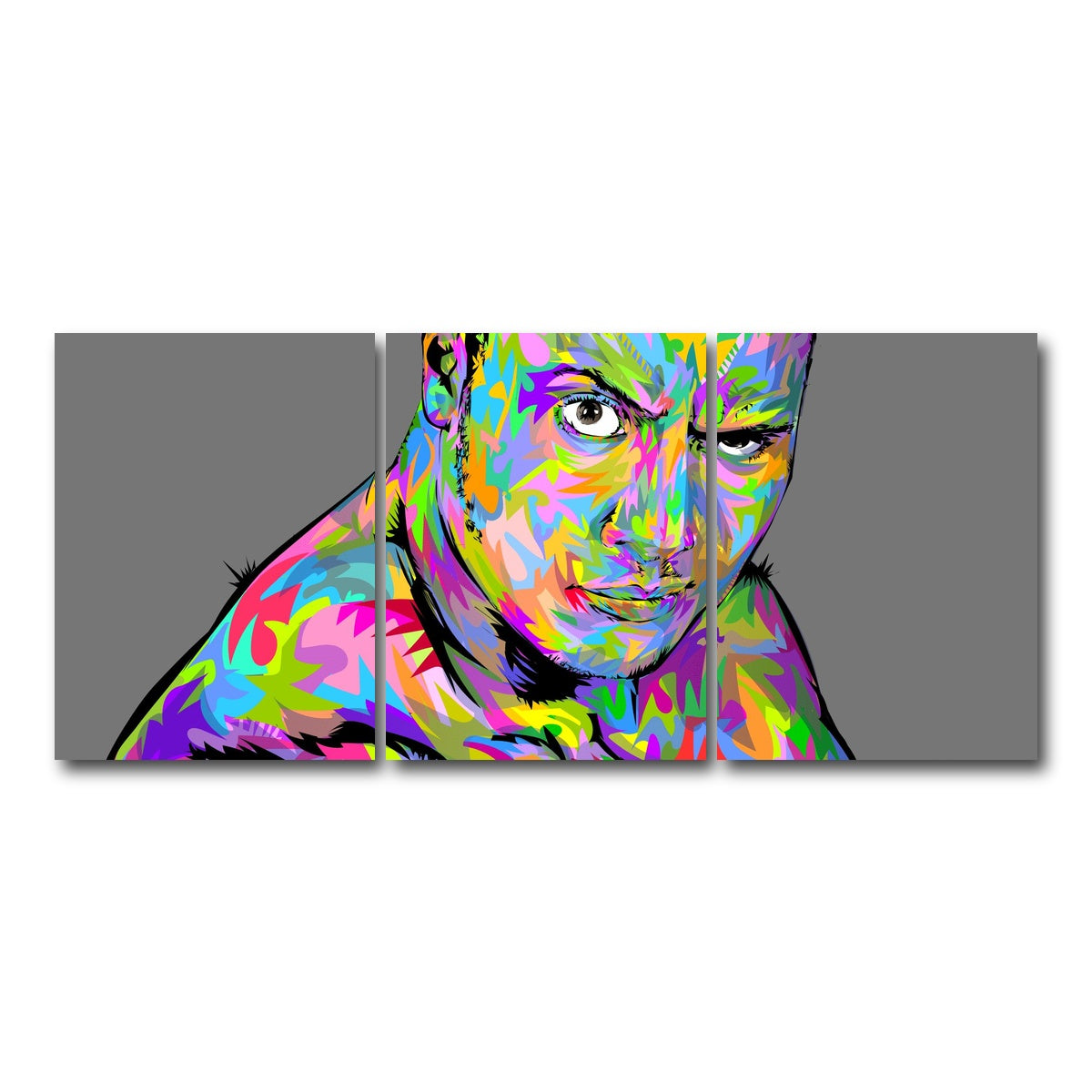 AUTO-MOCKUP WHITE | THE ROCK | 3 Piece | Gallery Wrap Canvas | group=18x24