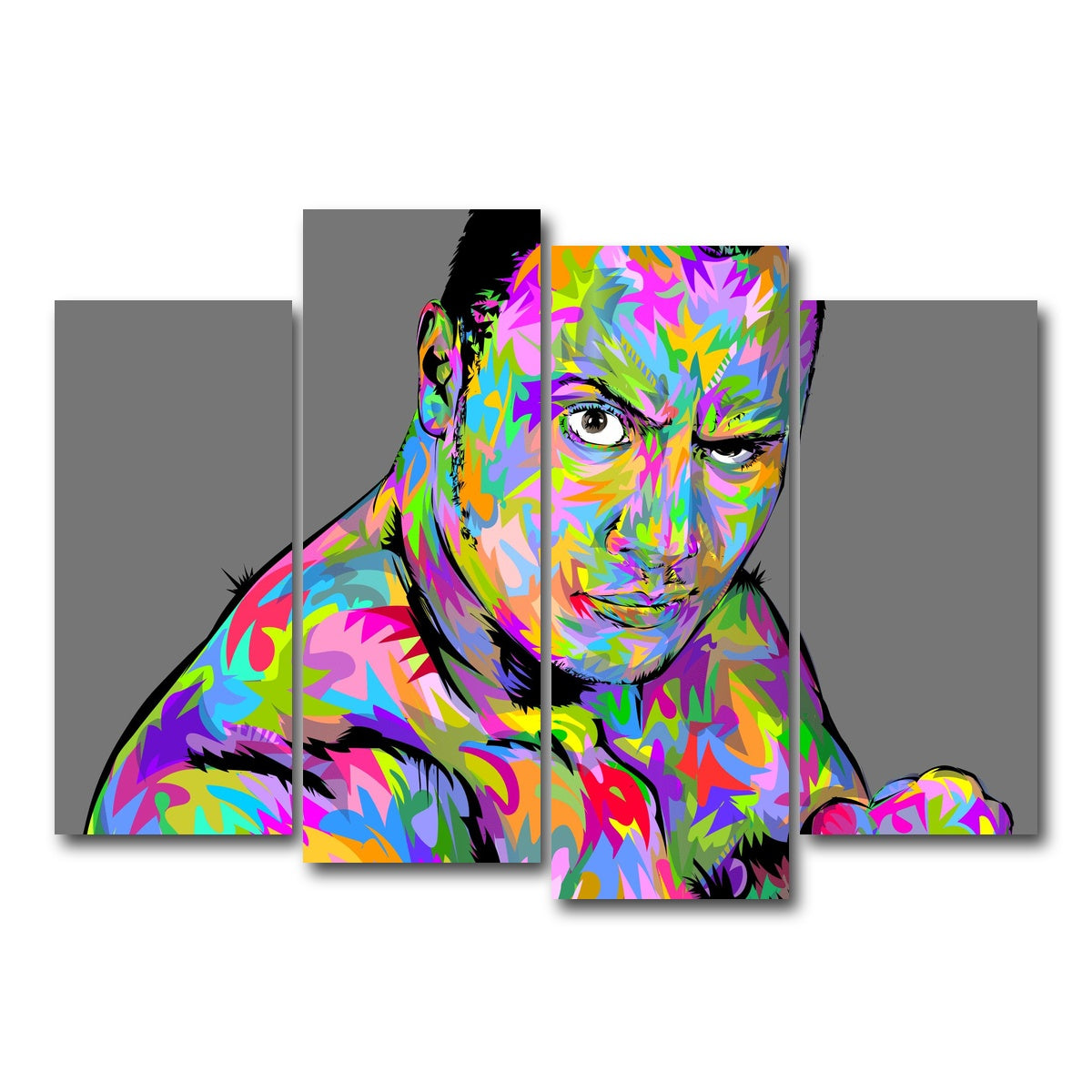 AUTO-MOCKUP WHITE | THE ROCK | 4 Piece | Gallery Wrap Canvas | group=4_normal