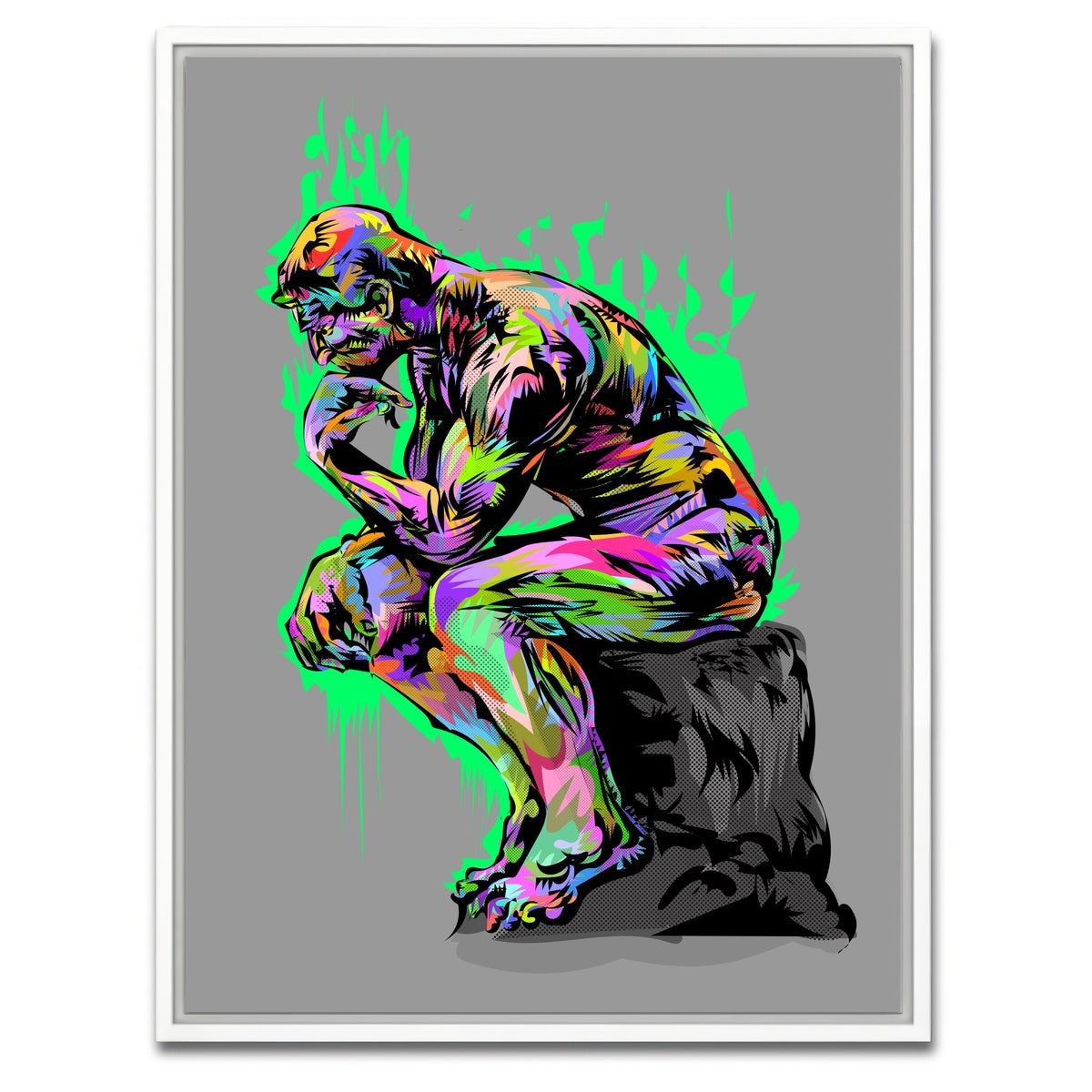 AUTO-MOCKUP WHITE | THINKER | 1 Piece | White Framed Canvas | group=3x4