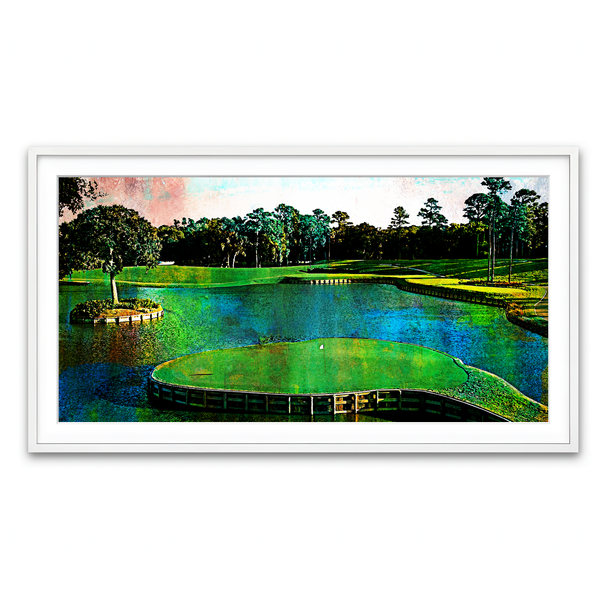 Framed Print 2x1 White
