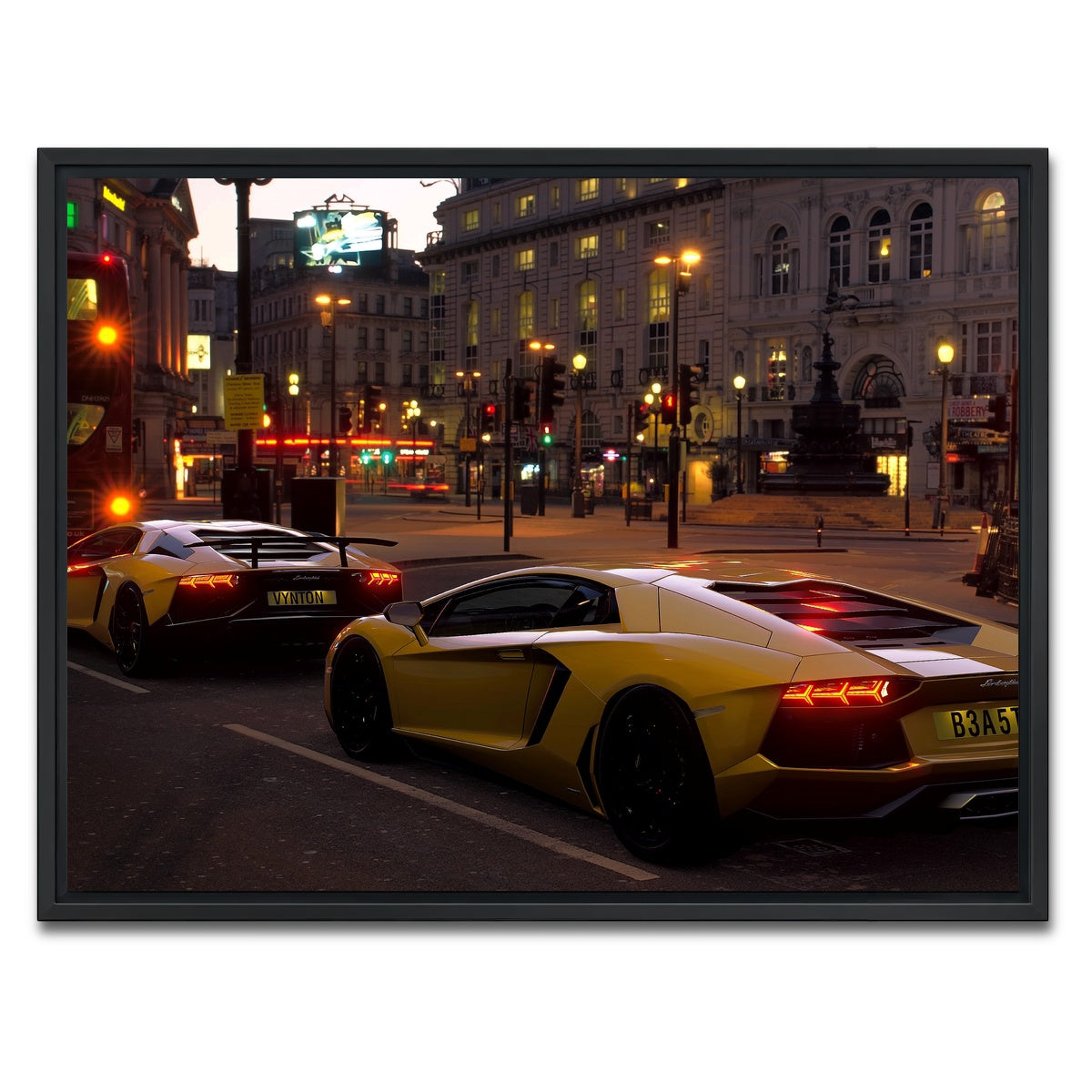 AUTO-MOCKUP WHITE | TRAFFIC JAM | 1 Piece | Black Framed Canvas | group=4x3