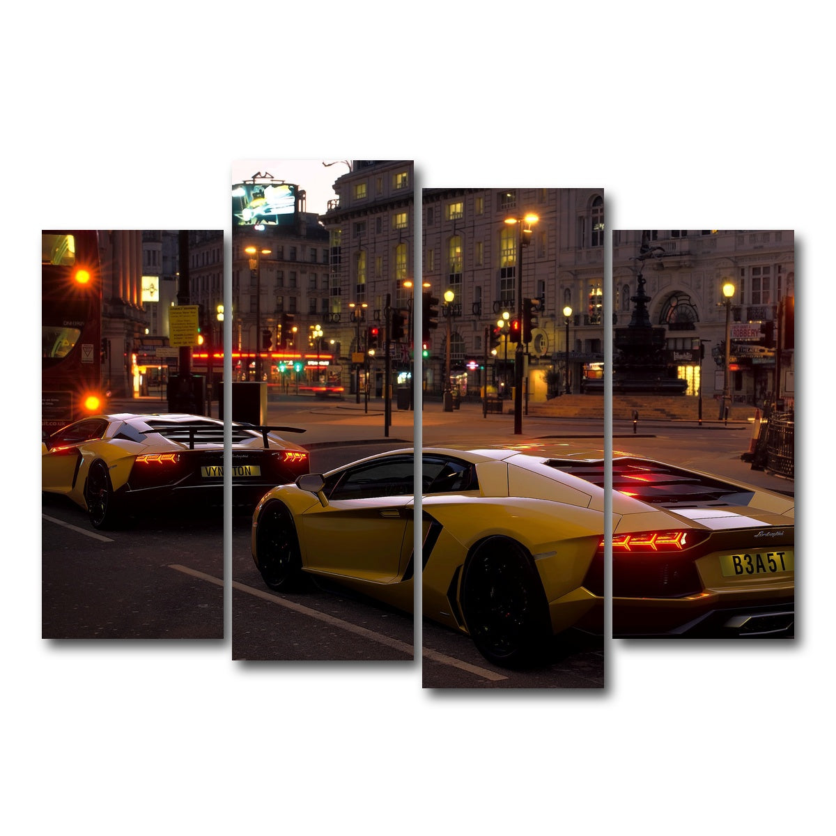 AUTO-MOCKUP WHITE | TRAFFIC JAM | 4 Piece | Gallery Wrap Canvas | group=4_normal