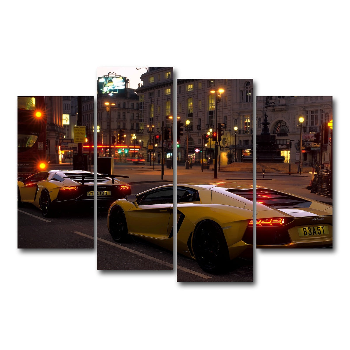 AUTO-MOCKUP WHITE | TRAFFIC JAM | 4 Piece | Gallery Wrap Canvas | group=4_short