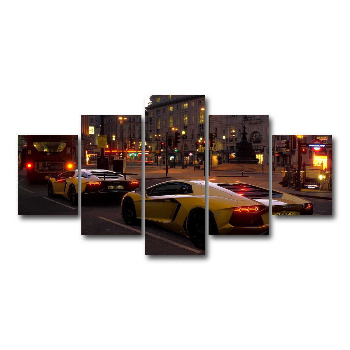 AUTO-MOCKUP WHITE | TRAFFIC JAM | 5 Piece | Gallery Wrap Canvas | group=5_short