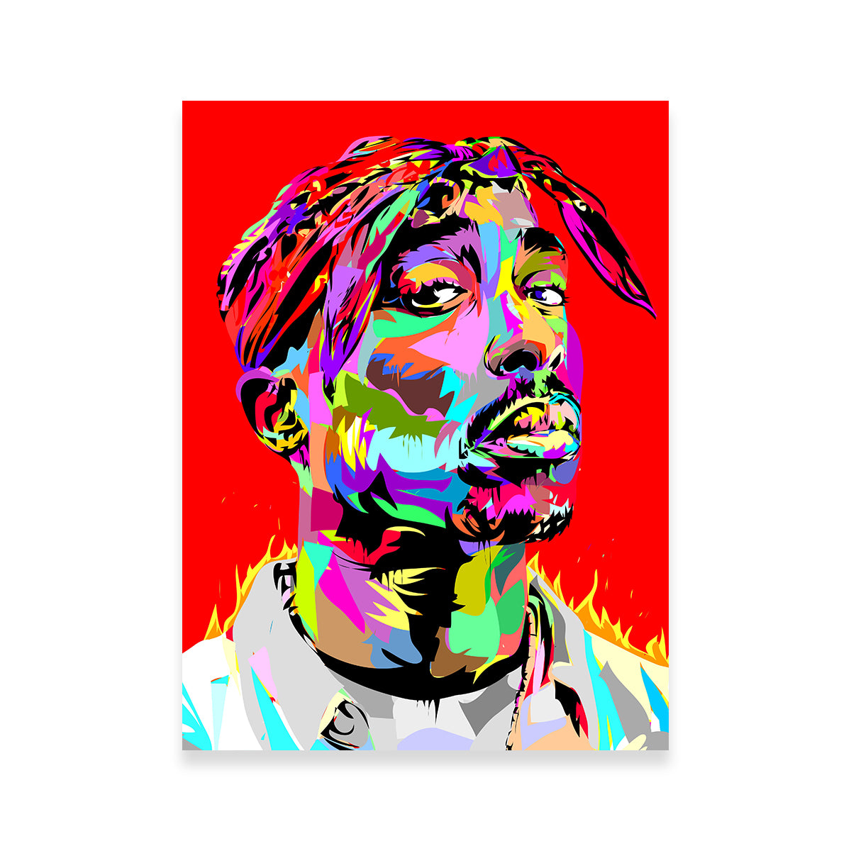 Tupac Red Wall Art