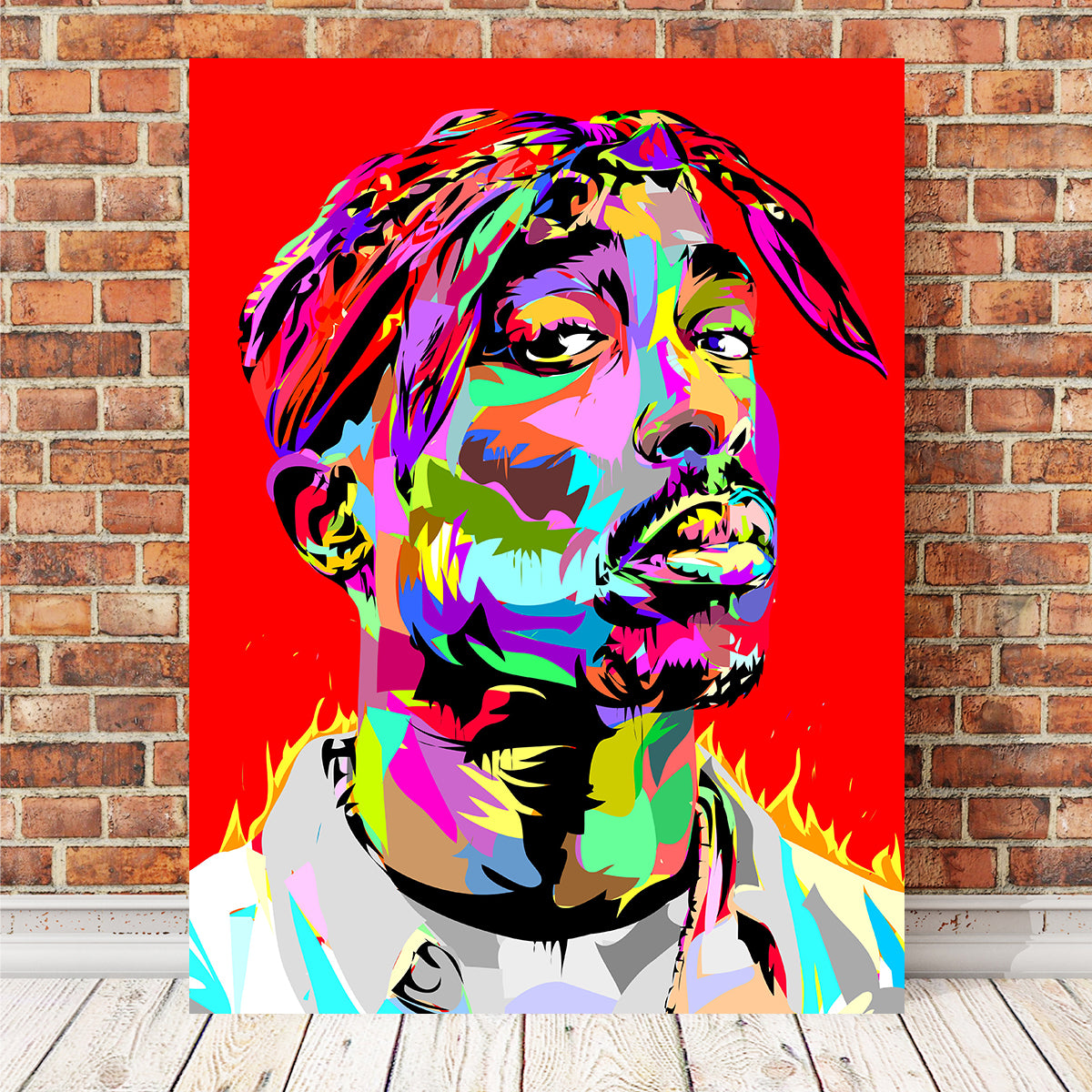 Tupac Red Wall Art