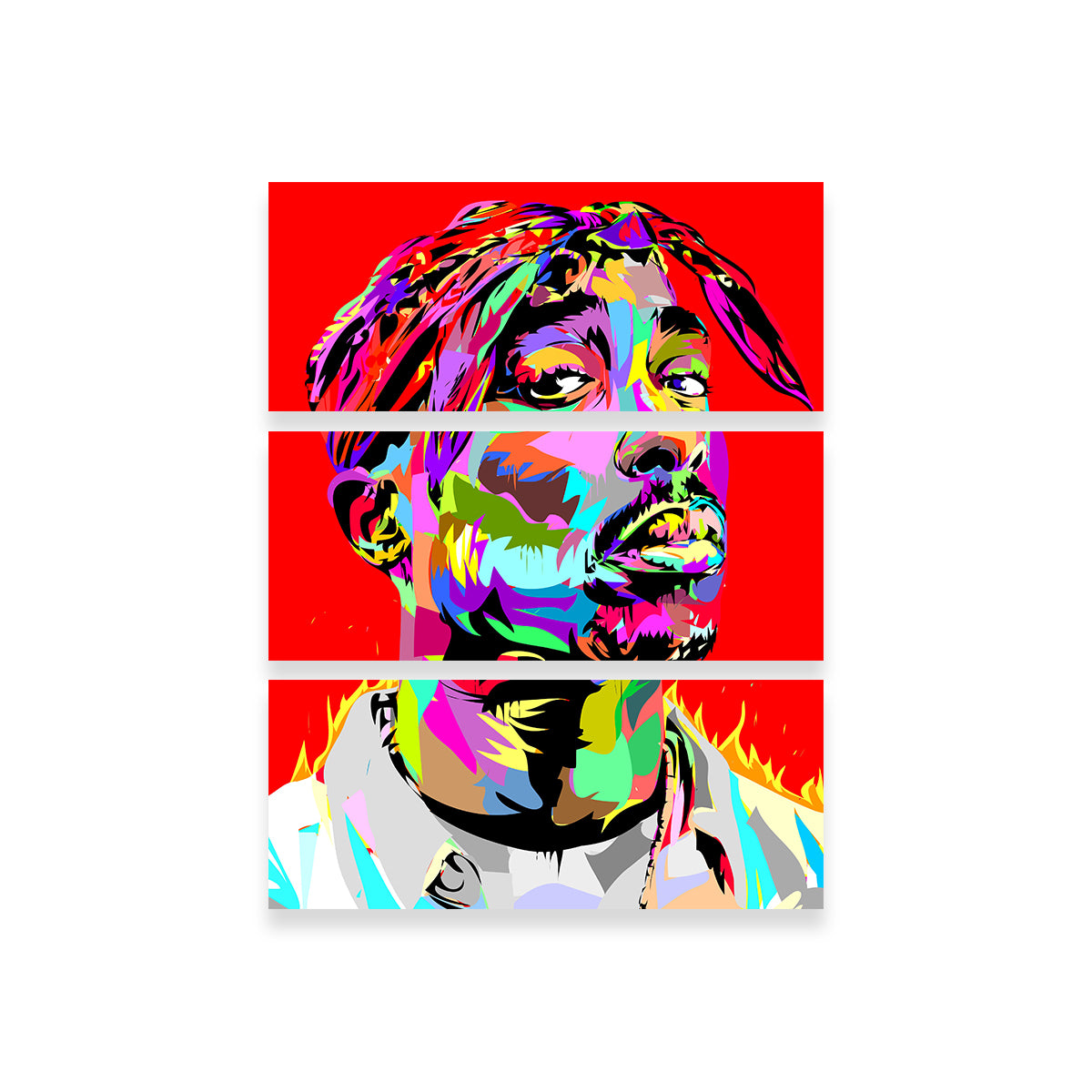 Tupac Red Wall Art