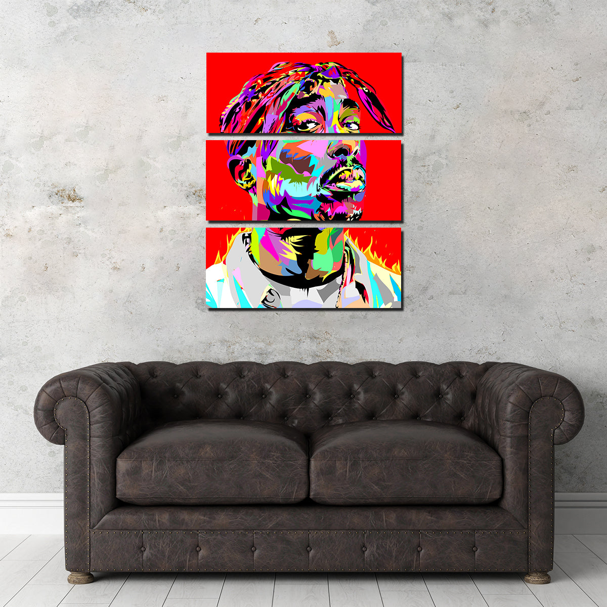 Tupac Red Wall Art