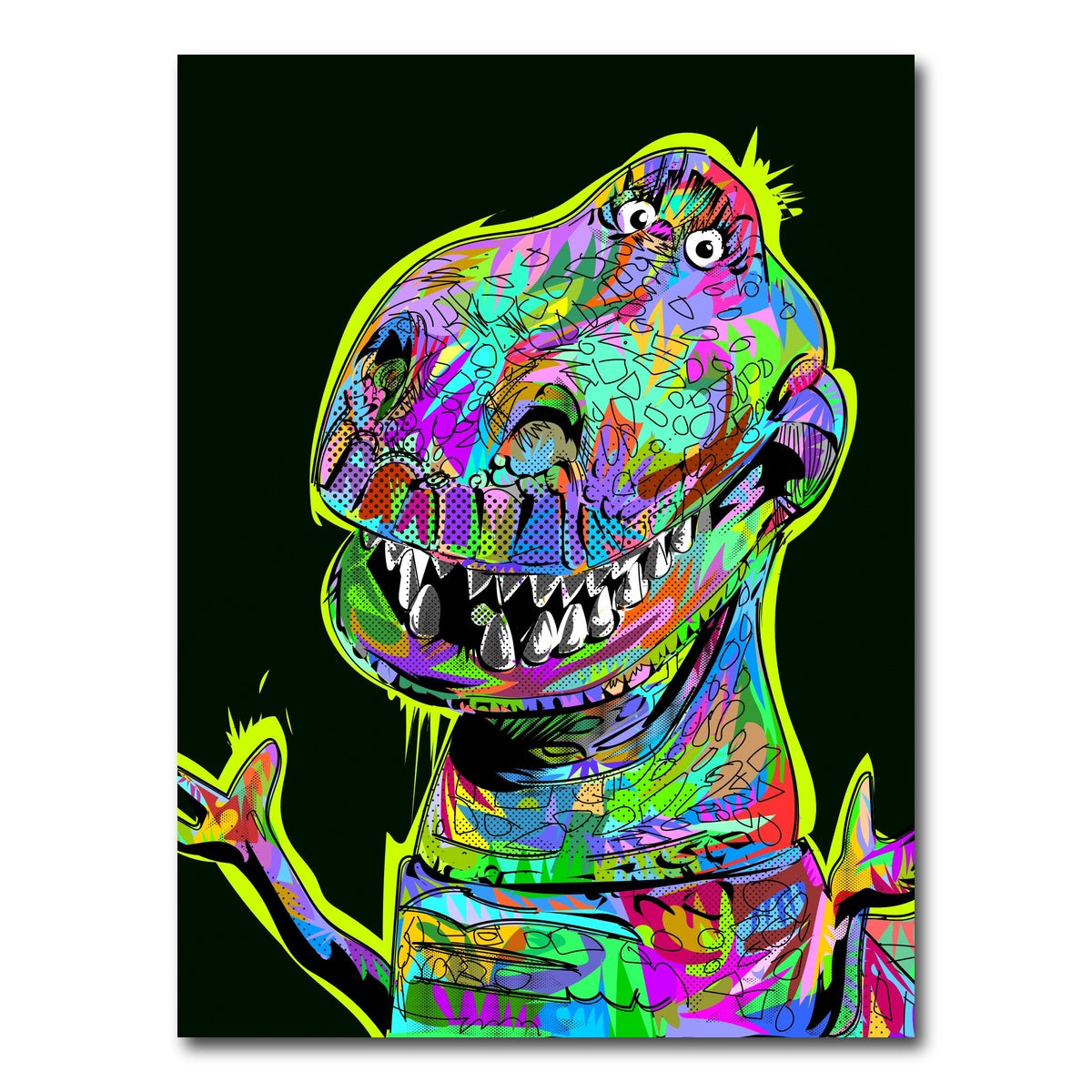 AUTO-MOCKUP WHITE | TYRANNOSAURUS | 1 Piece | Gallery Wrap Canvas | group=3x4