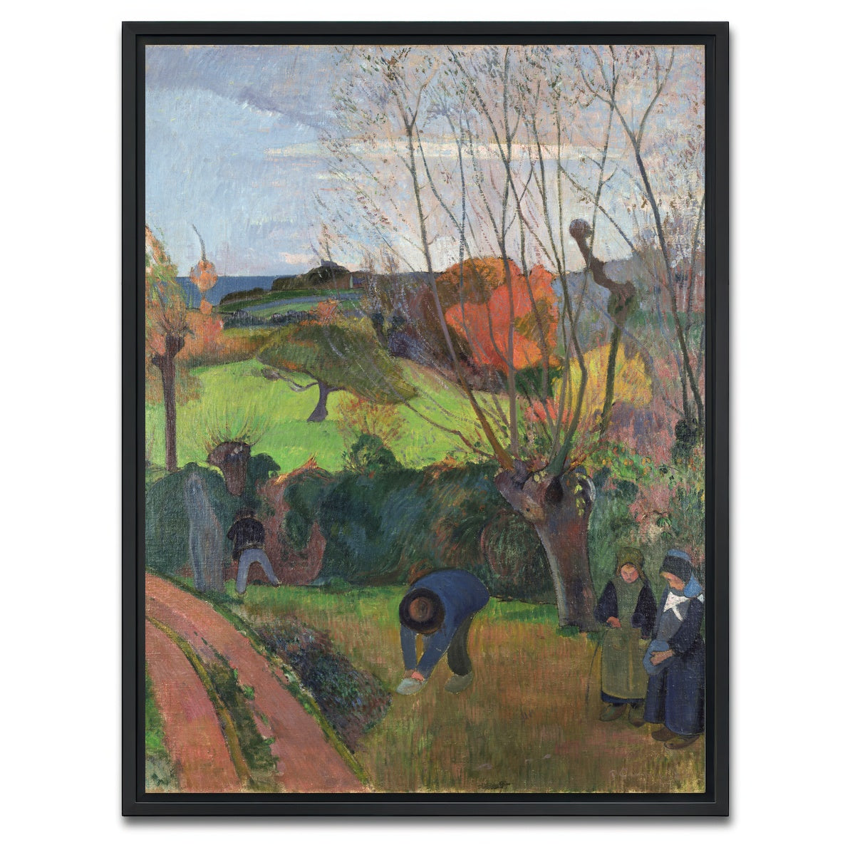 AUTO-MOCKUP WHITE | Tahitian landscape | 1 Piece | Black Framed Canvas | group=3x4