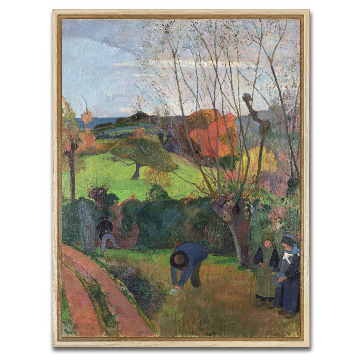 AUTO-MOCKUP WHITE | Tahitian landscape | 1 Piece | Natural Framed Canvas | group=3x4