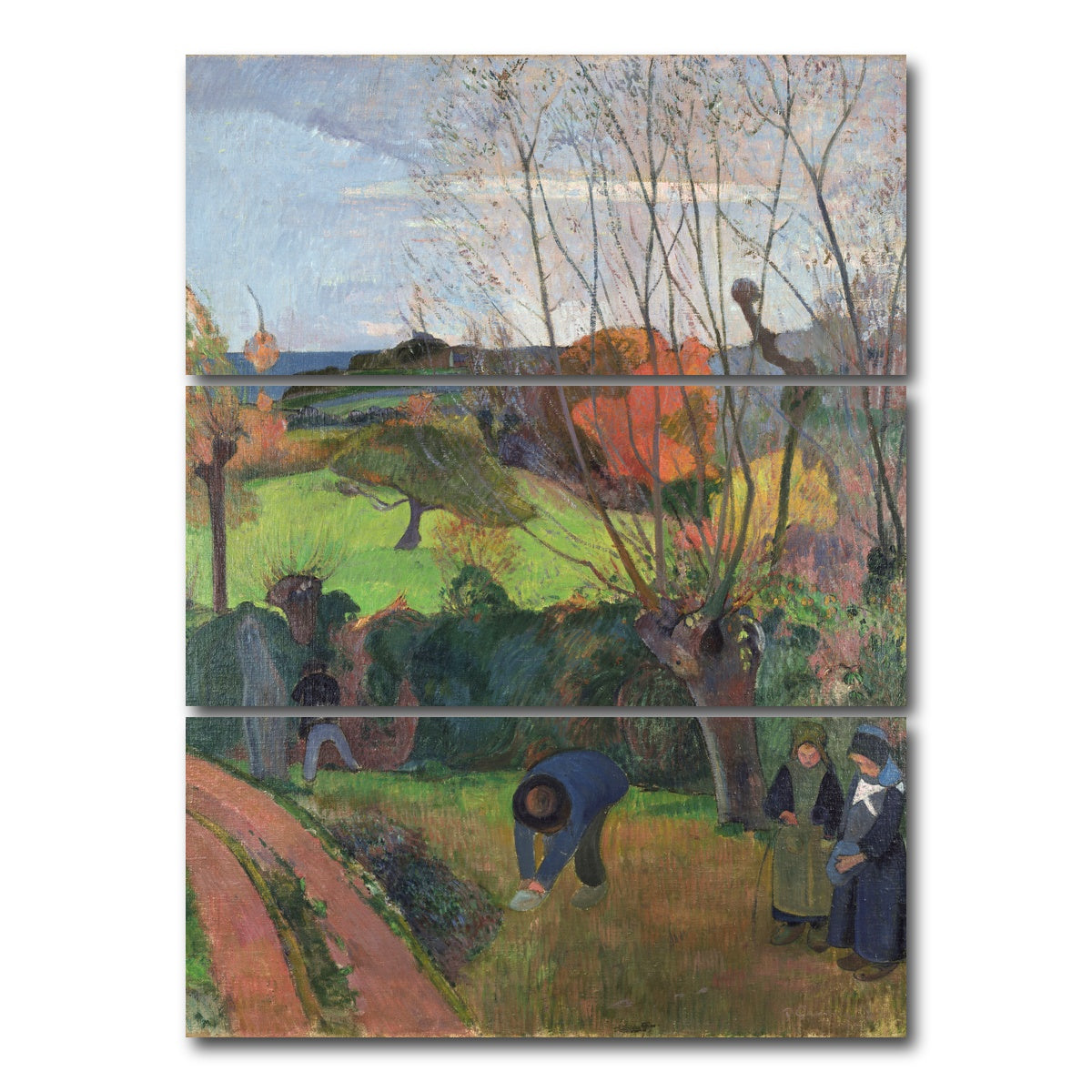 AUTO-MOCKUP WHITE | Tahitian landscape | 3 Piece | Gallery Wrap Canvas | group=8x18_stacked