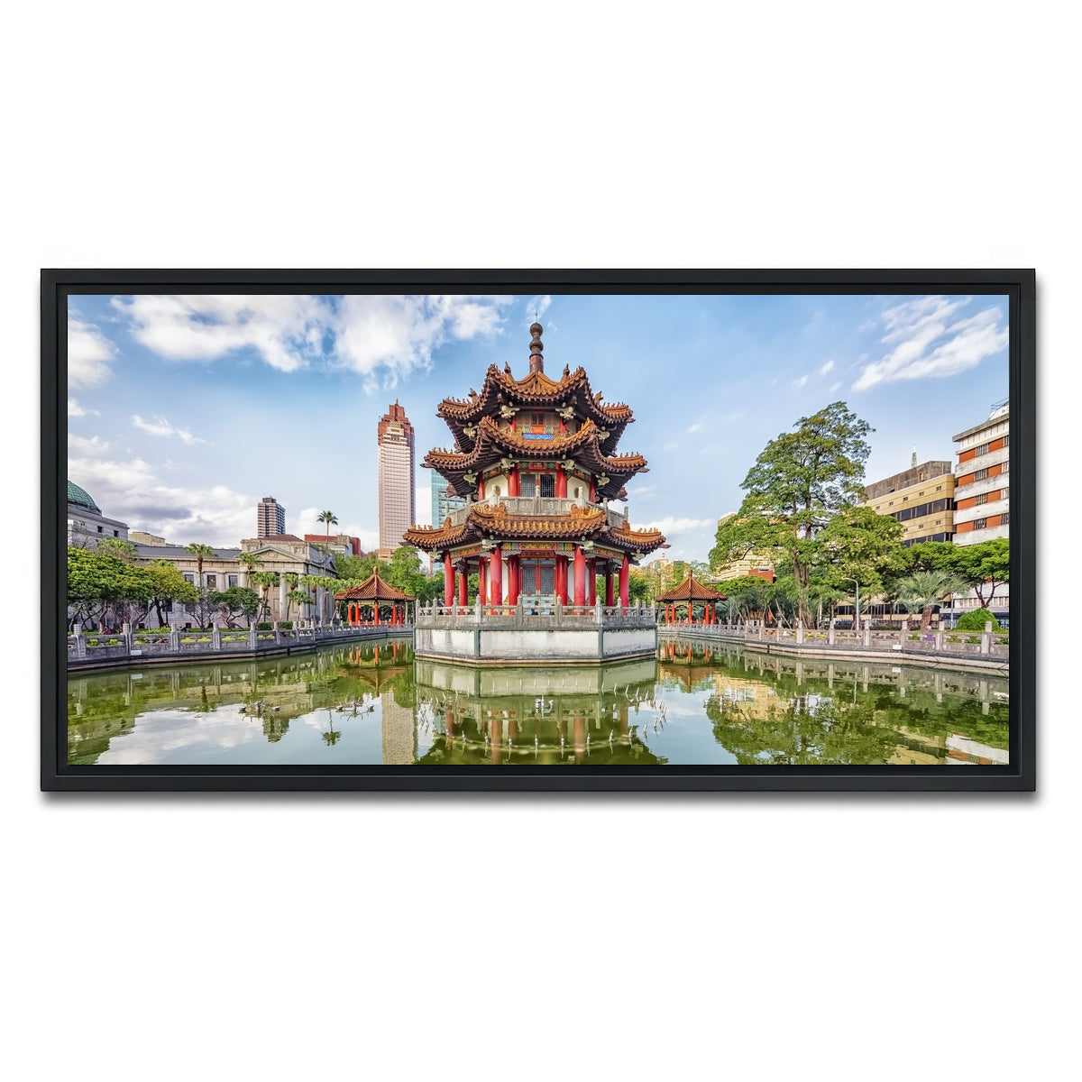 AUTO-MOCKUP WHITE | Taipei City | 1 Piece | Black Framed Canvas | group=2x1