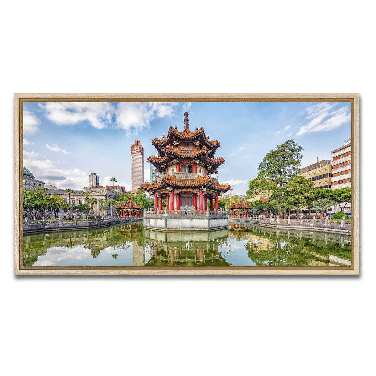 AUTO-MOCKUP WHITE | Taipei City | 1 Piece | Natural Framed Canvas | group=2x1