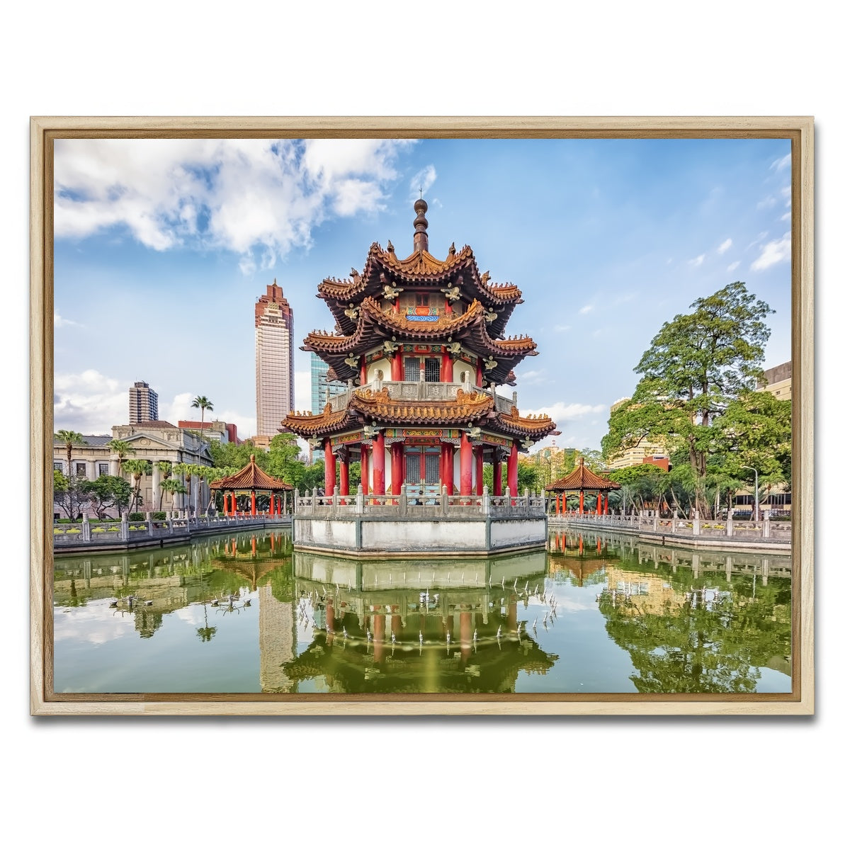 AUTO-MOCKUP WHITE | Taipei City | 1 Piece | Natural Framed Canvas | group=4x3