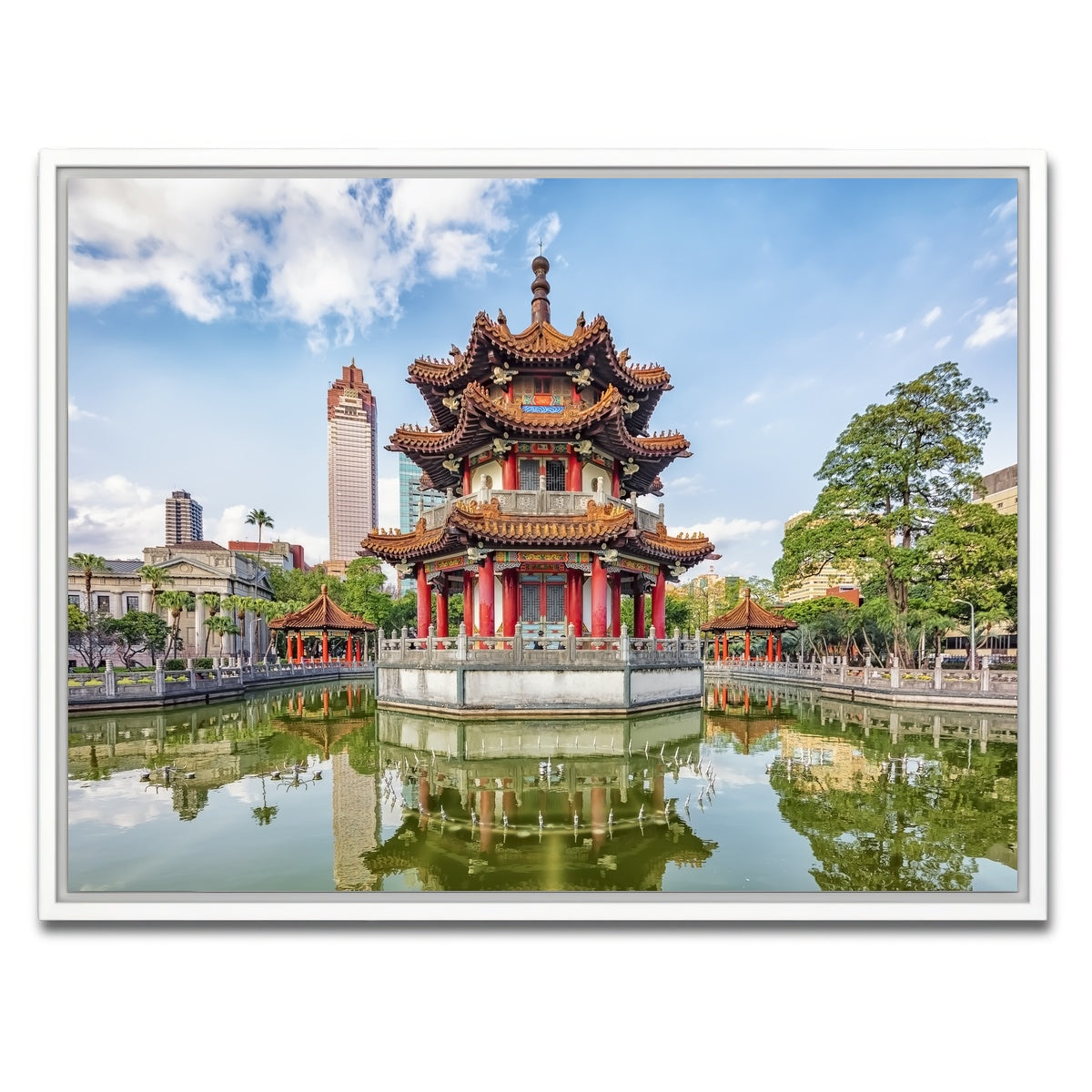 AUTO-MOCKUP WHITE | Taipei City | 1 Piece | White Framed Canvas | group=4x3