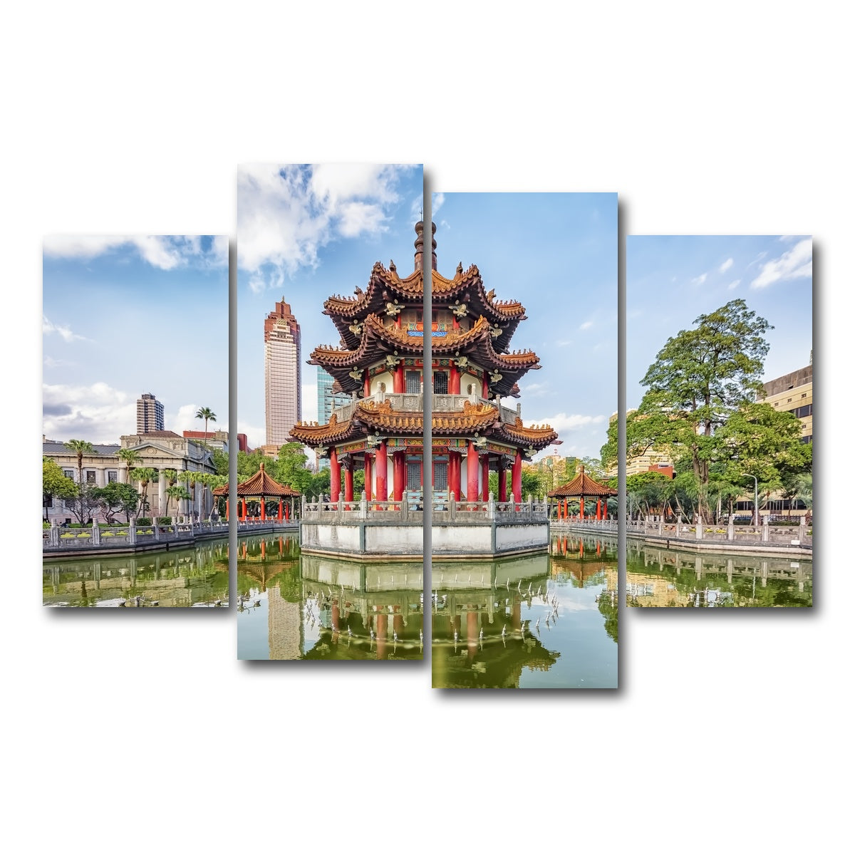 AUTO-MOCKUP WHITE | Taipei City | 4 Piece | Gallery Wrap Canvas | group=4_short