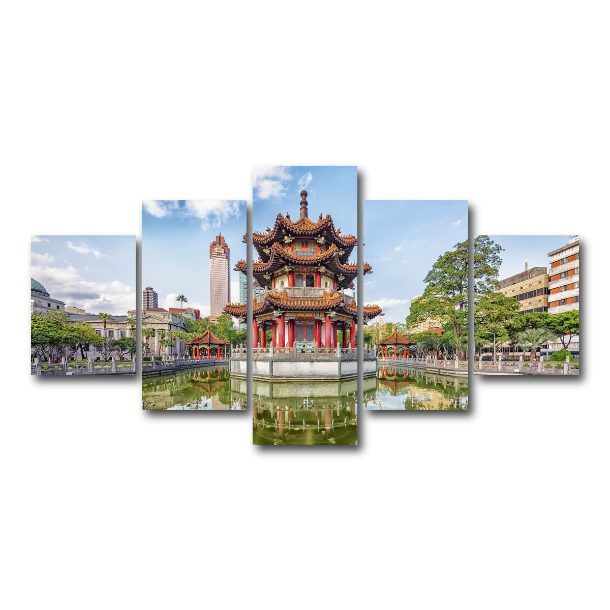 AUTO-MOCKUP WHITE | Taipei City | 5 Piece | Gallery Wrap Canvas | group=5_short