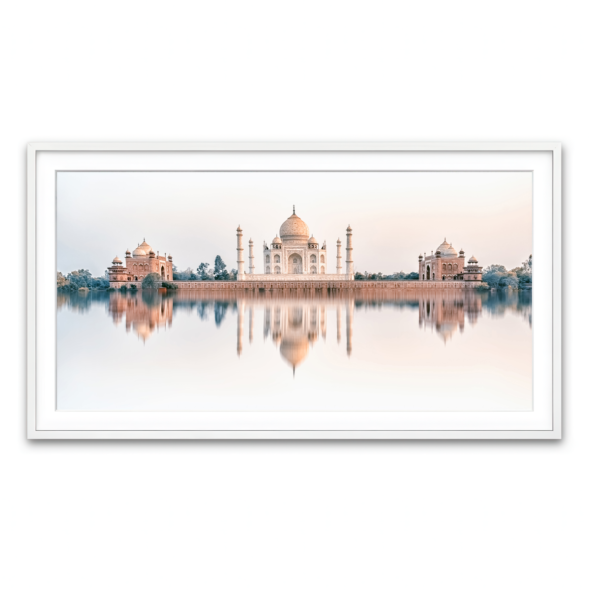 Framed Print 2x1 White