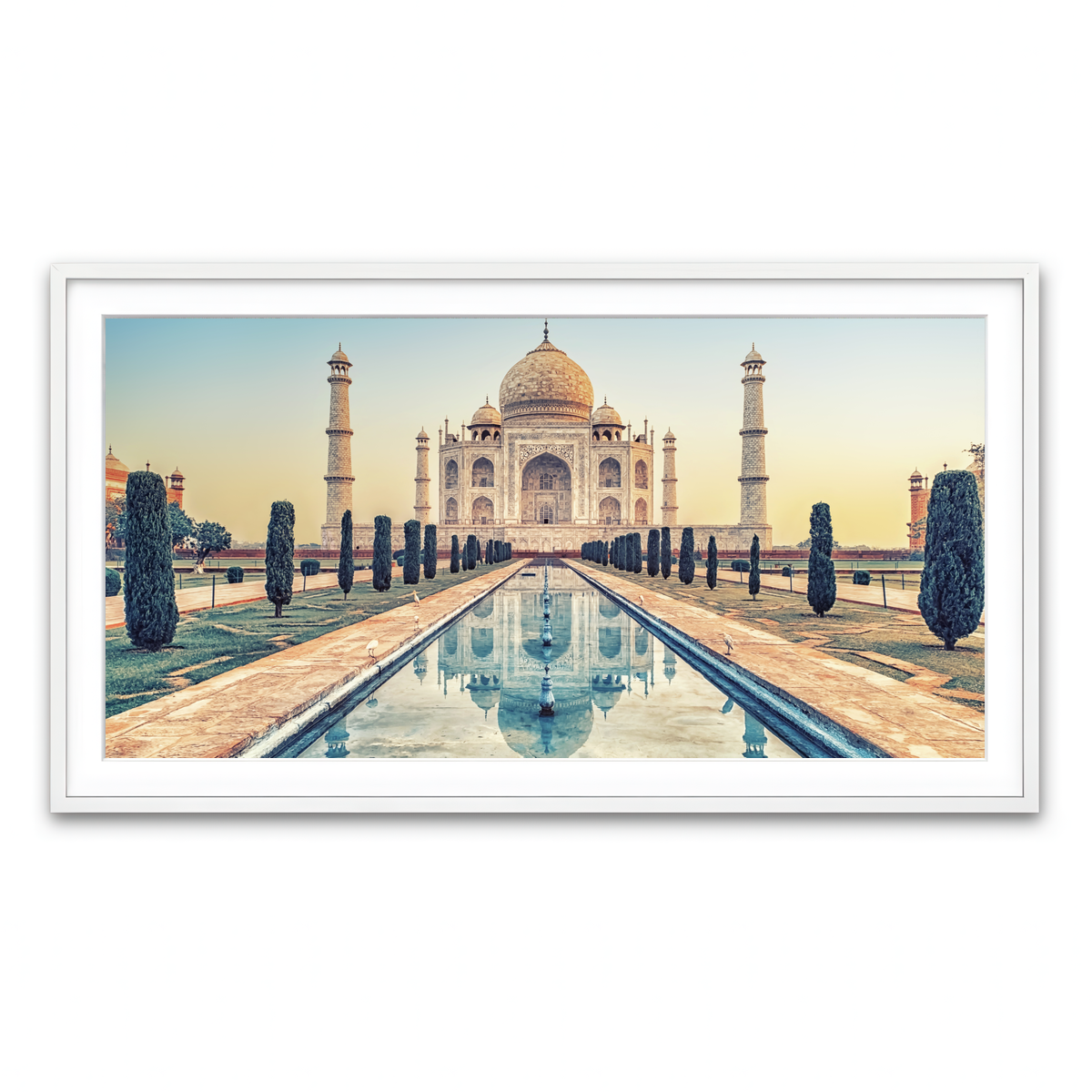 Framed Print 2x1 White