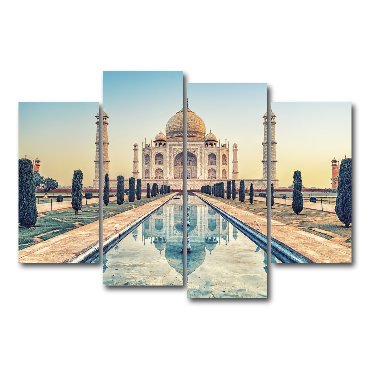 AUTO-MOCKUP WHITE | Taj Mahal Mausoleum | 4 Piece | Gallery Wrap Canvas | group=4_short