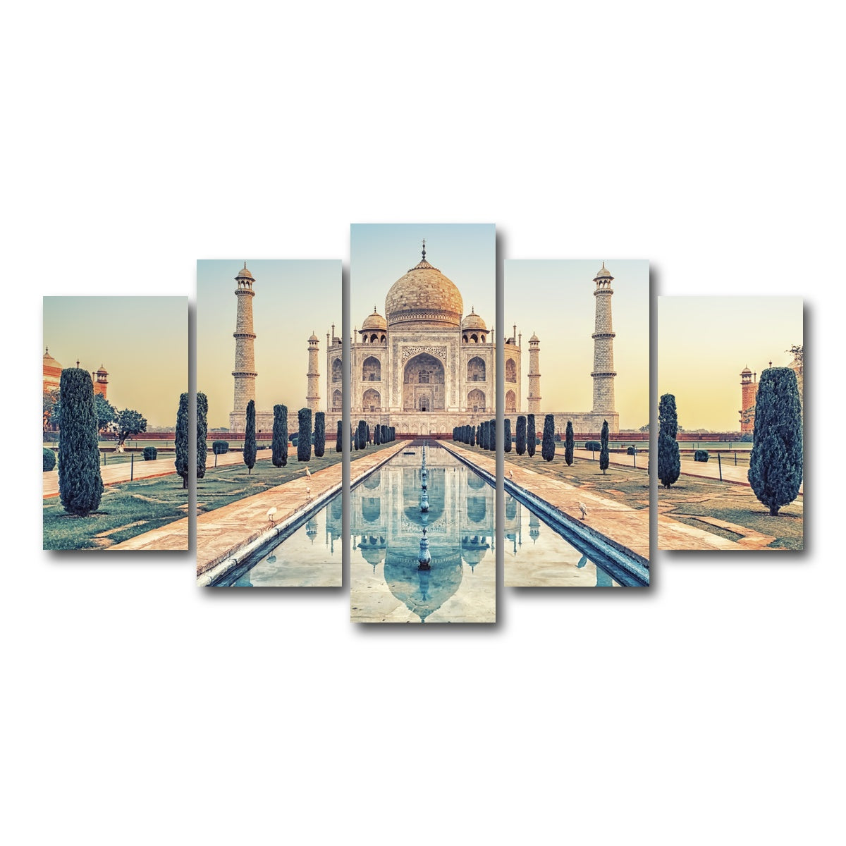 AUTO-MOCKUP WHITE | Taj Mahal Mausoleum | 5 Piece | Gallery Wrap Canvas | group=5_normal