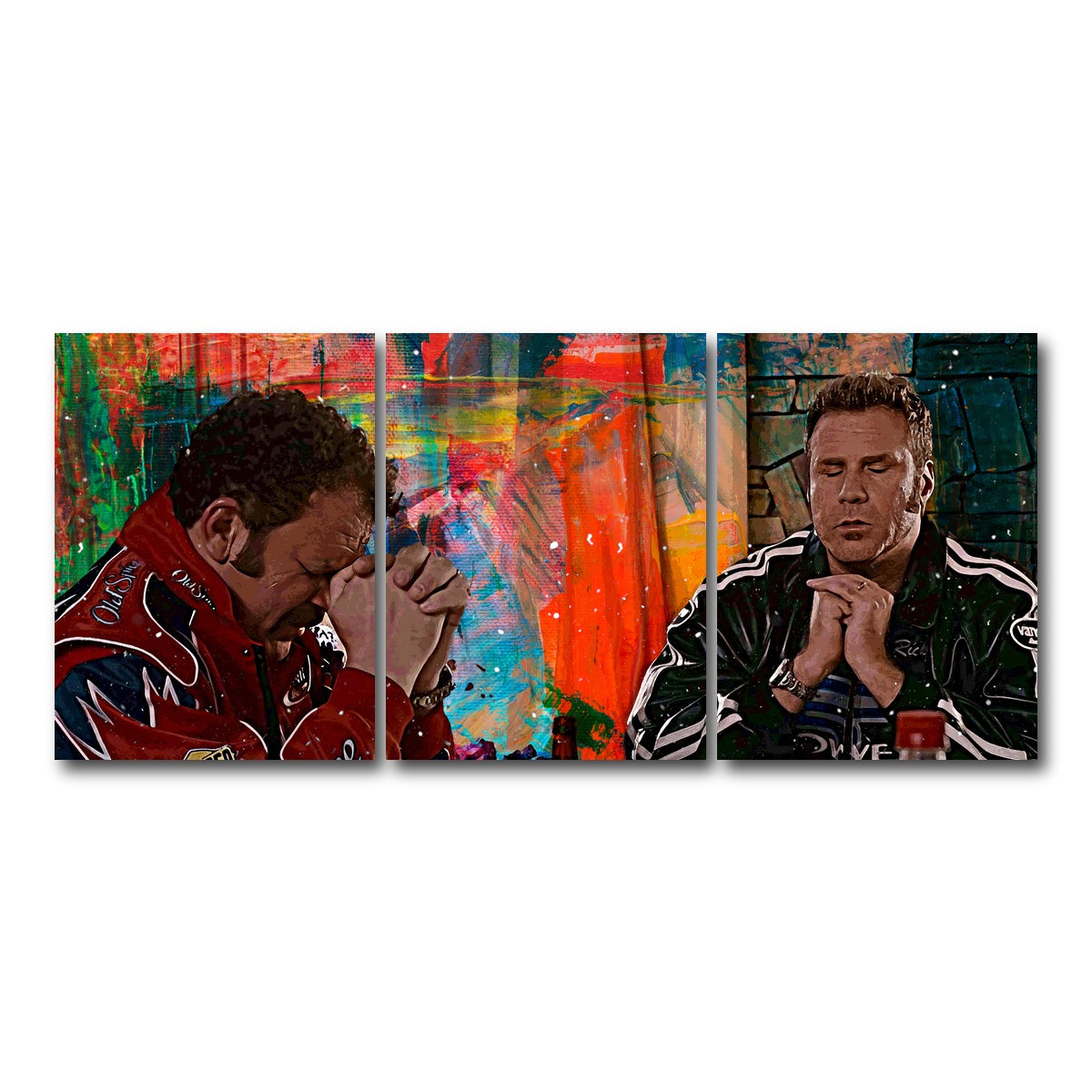 AUTO-MOCKUP WHITE | Talladega Nights - Dinner Time | 3 Piece | Gallery Wrap Canvas | group=18x24