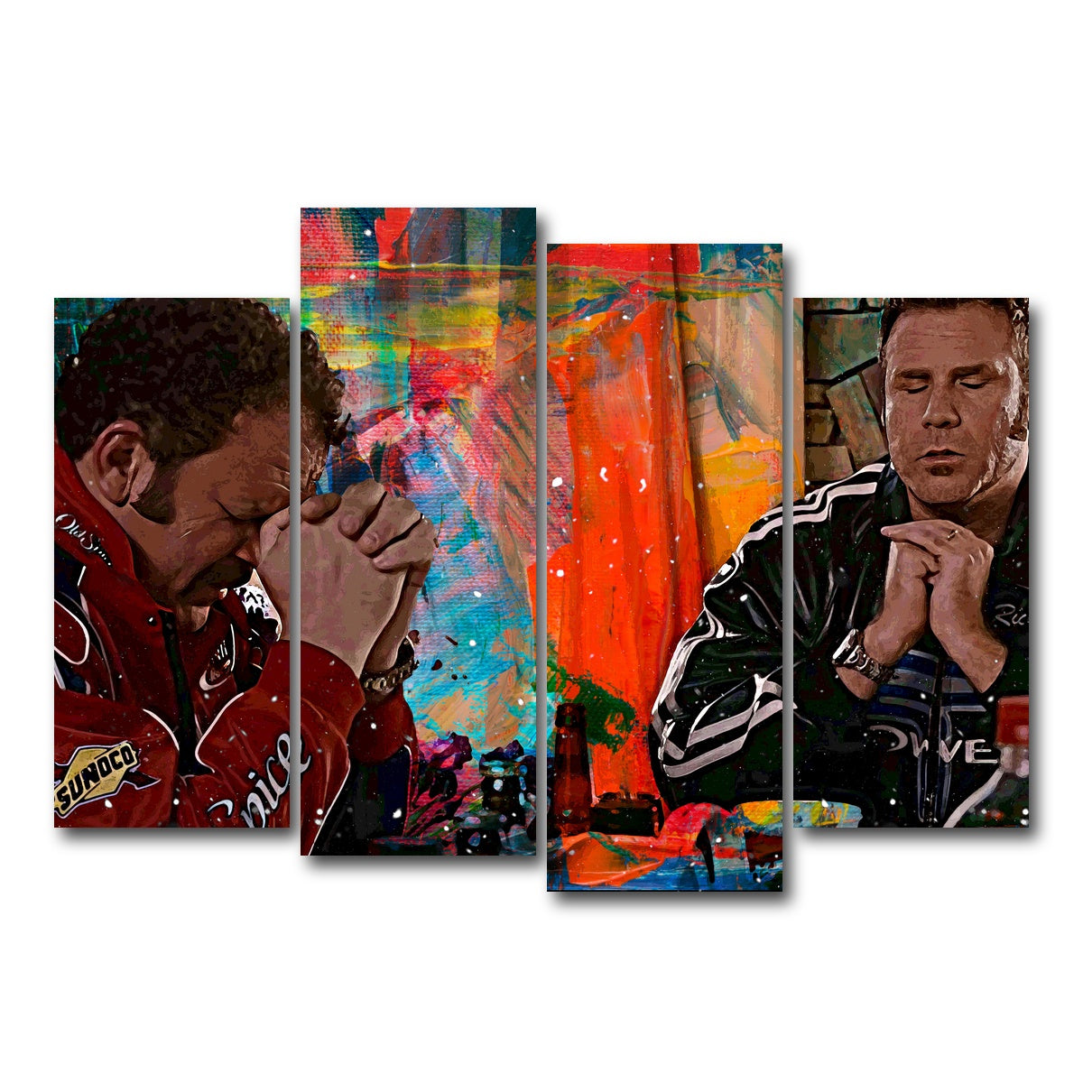 AUTO-MOCKUP WHITE | Talladega Nights - Dinner Time | 4 Piece | Gallery Wrap Canvas | group=4_normal