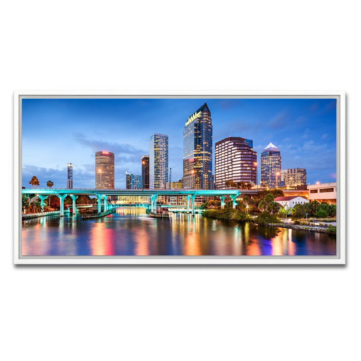 AUTO-MOCKUP WHITE | Tampa Bay | 1 Piece | White Framed Canvas | group=2x1