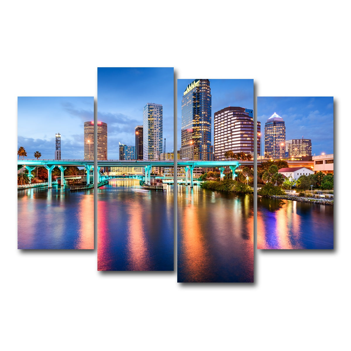 AUTO-MOCKUP WHITE | Tampa Bay | 4 Piece | Gallery Wrap Canvas | group=4_short