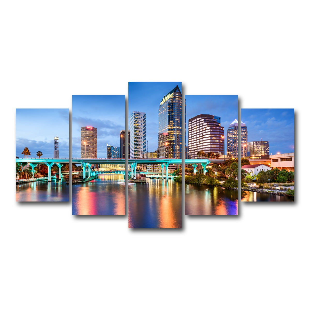 AUTO-MOCKUP WHITE | Tampa Bay | 5 Piece | Gallery Wrap Canvas | group=5_normal