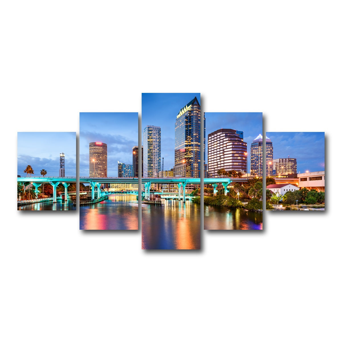 AUTO-MOCKUP WHITE | Tampa Bay | 5 Piece | Gallery Wrap Canvas | group=5_short