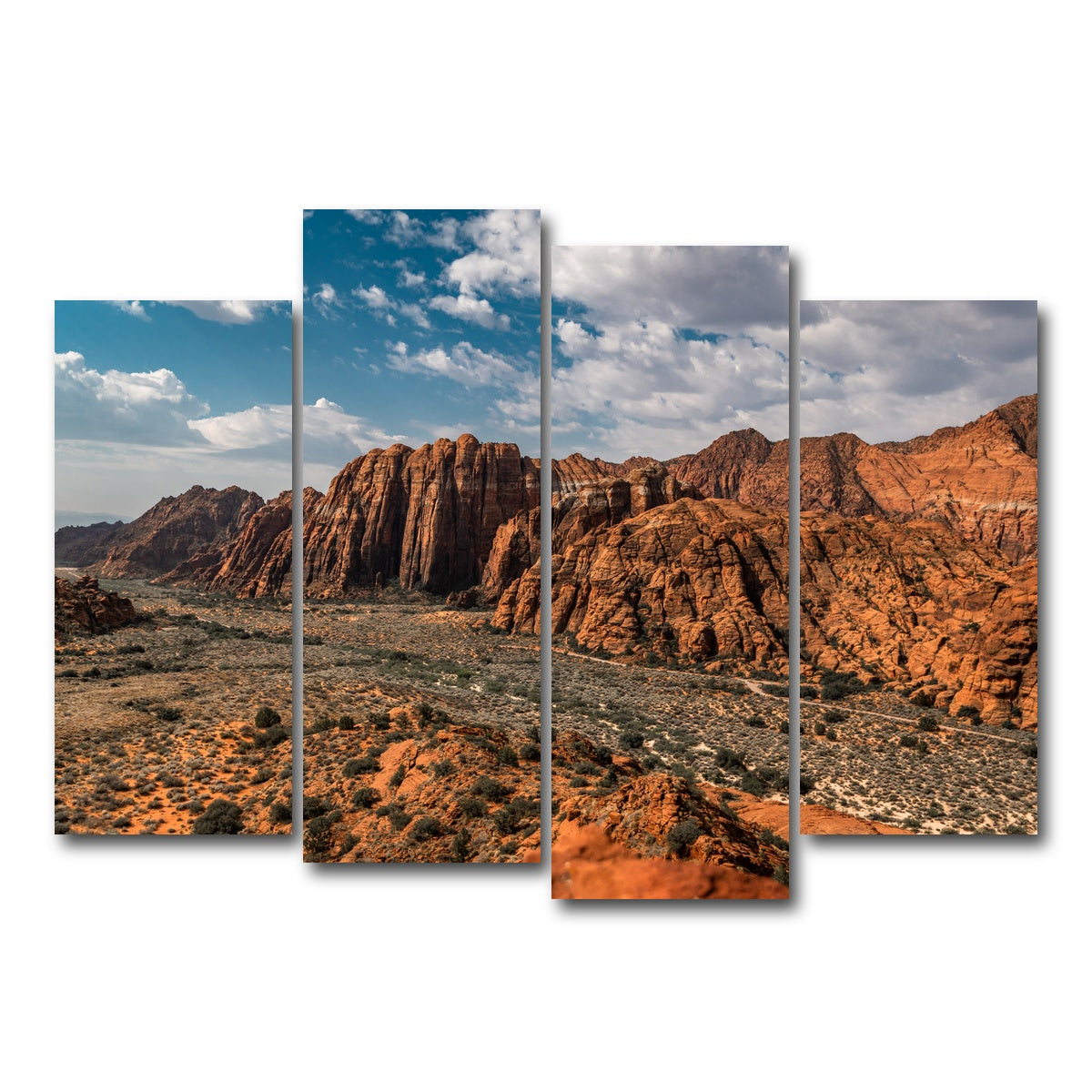 AUTO-MOCKUP WHITE | Tan & Blue | 4 Piece | Gallery Wrap Canvas | group=4_normal