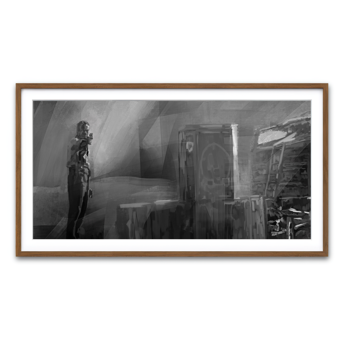 Framed Print 2x1 Walnut