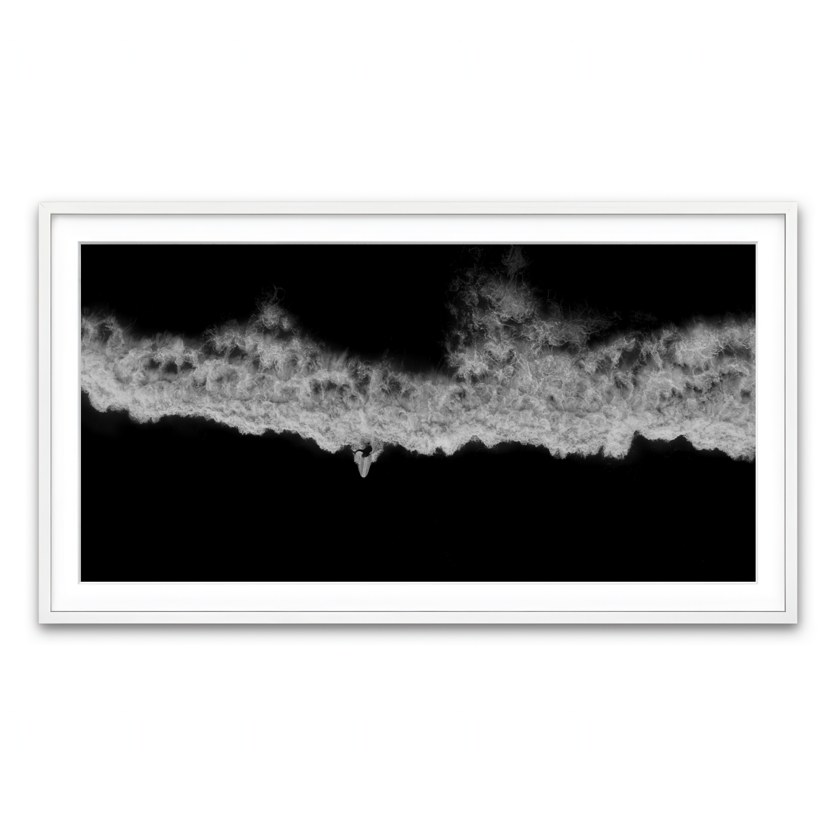 Framed Print 2x1 White