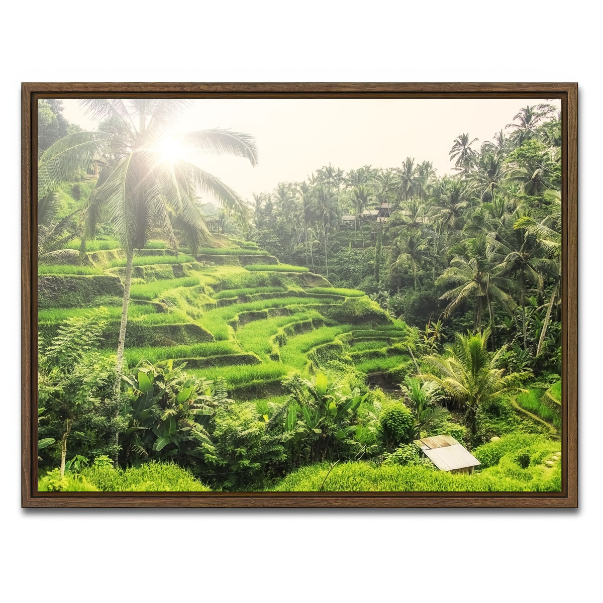 AUTO-MOCKUP WHITE | Tegallalang | 1 Piece | Walnut Framed Canvas | group=4x3