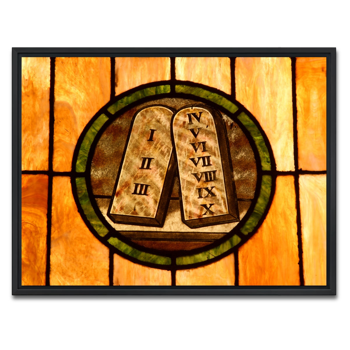 AUTO-MOCKUP WHITE | Ten commandments Crystal art | 1 Piece | Black Framed Canvas | group=4x3