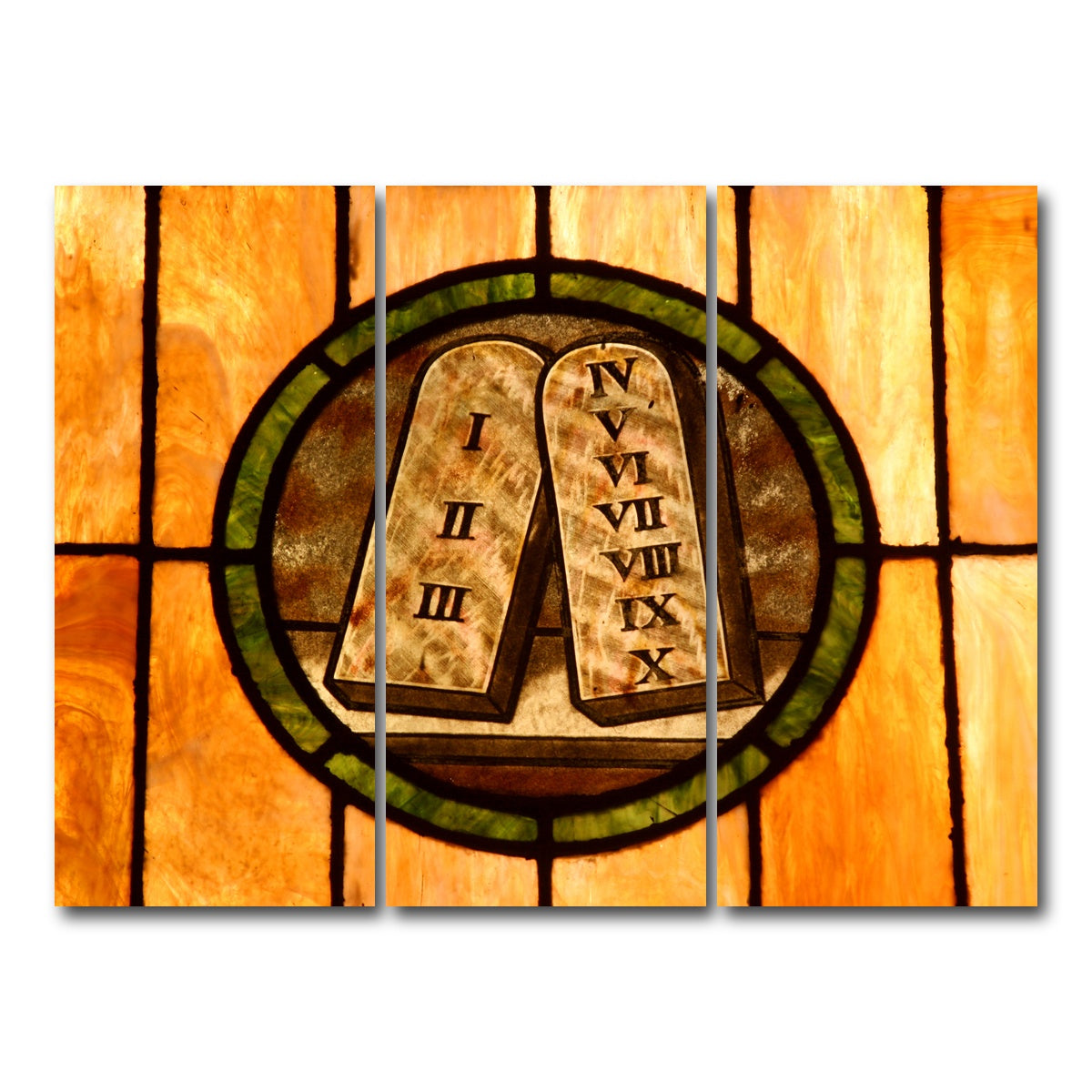 AUTO-MOCKUP WHITE | Ten commandments Crystal art | 3 Piece | Gallery Wrap Canvas | group=8x18