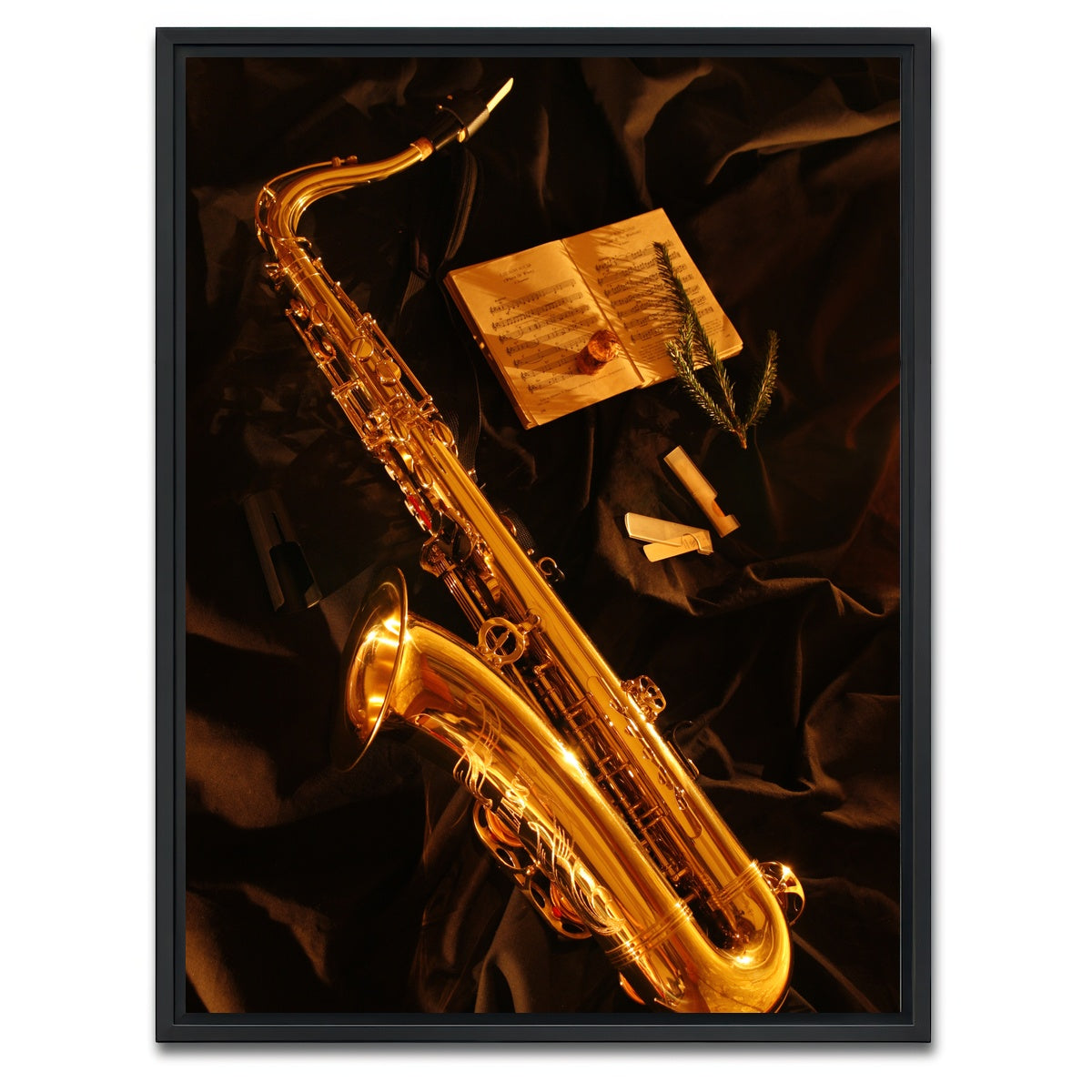 AUTO-MOCKUP WHITE | Tenor saxophone | 1 Piece | Black Framed Canvas | group=3x4