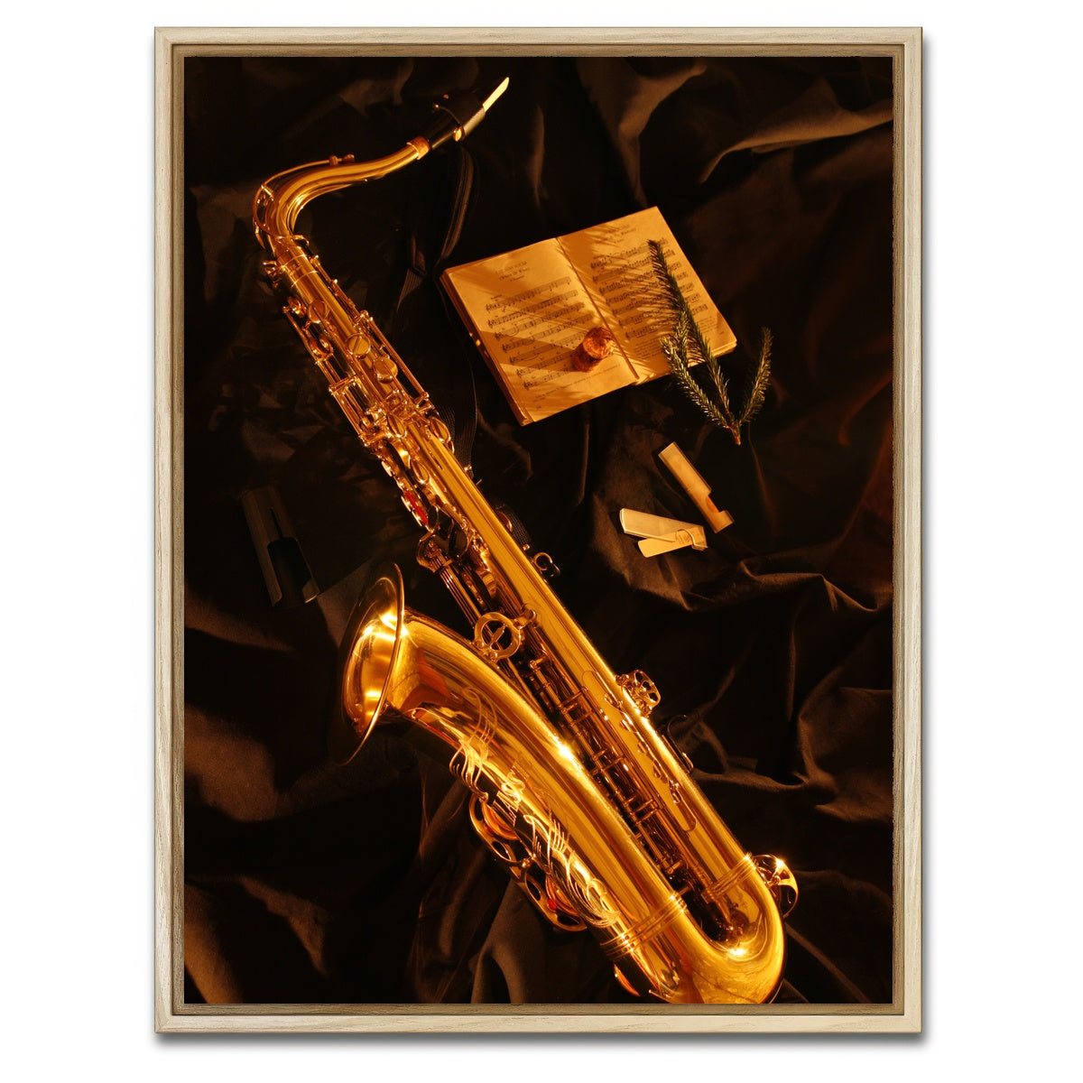 AUTO-MOCKUP WHITE | Tenor saxophone | 1 Piece | Natural Framed Canvas | group=3x4